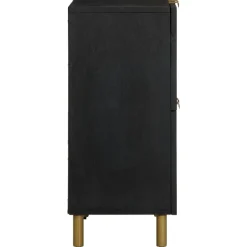 senkki Musta 60x33x75 cm suunniteltu puu (17674)