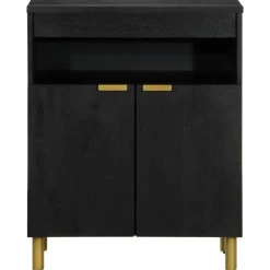 senkki Musta 60x33x75 cm suunniteltu puu (17673)