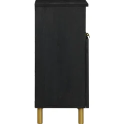 senkki Musta 60x33x75 cm suunniteltu puu (17673)