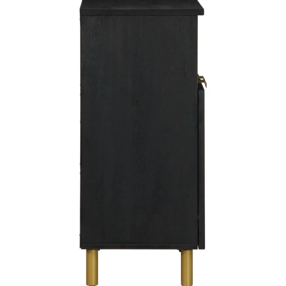 senkki Musta 60x33x75 cm suunniteltu puu (17673)