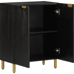 senkki Musta 60x33x75 cm suunniteltu puu (17650)