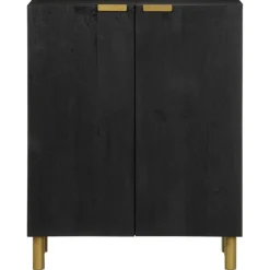 senkki Musta 60x33x75 cm suunniteltu puu (17650)