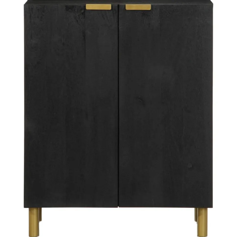 senkki Musta 60x33x75 cm suunniteltu puu (17650)