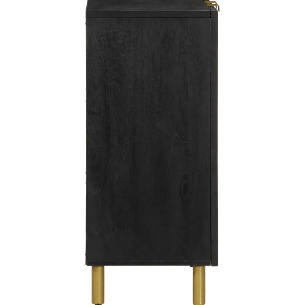 senkki Musta 60x33x75 cm suunniteltu puu (17650)