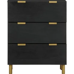 senkki Musta 60x33x75 cm suunniteltu puu (17651)
