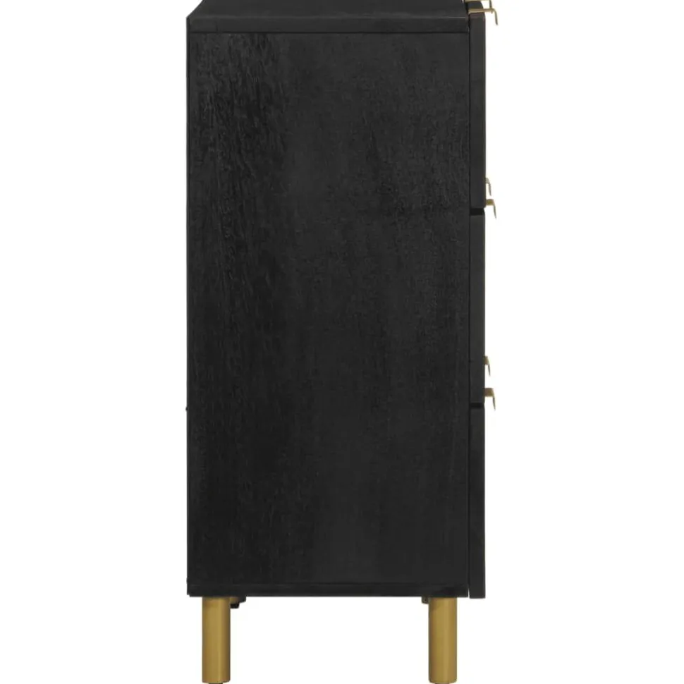 senkki Musta 60x33x75 cm suunniteltu puu (17651)