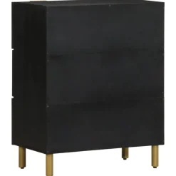 senkki Musta 60x33x75 cm suunniteltu puu (17651)