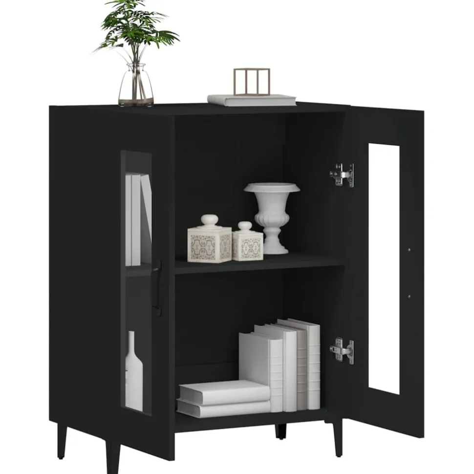 Senkki musta 69,5x34x90 cm tekninen puu (33048)