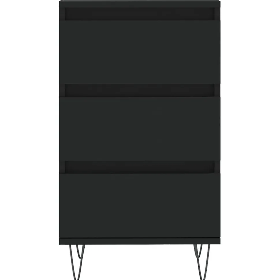Senkki musta 40x35x70 cm tekninen puu (31093)