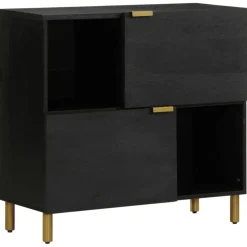 Senkki musta 80x33x75 cm tekninen puu (17675)