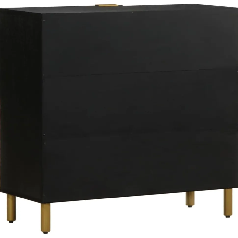 Senkki musta 80x33x75 cm tekninen puu (17675)