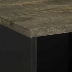 Senkki musta 80x33x75 cm täysi mangopuu (17711)