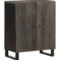 Senkki musta 60x33x75 cm täysi mangopuu (17686)
