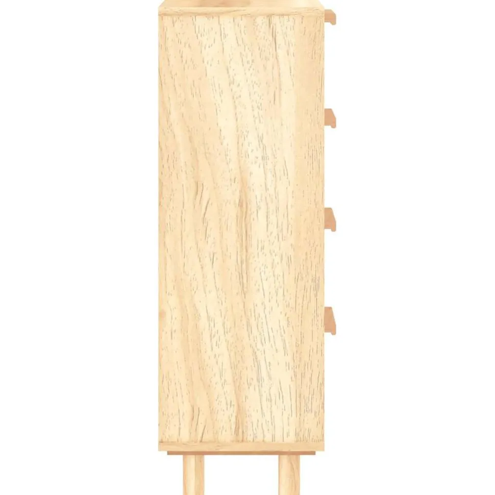 Senkki ruskea 40x30x90 cm täysi mänty ja luonnonrottinki (45644)