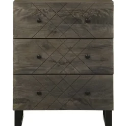 Senkkisarja 2-osainen musta 60x33x75 cm massiivipuu mango (09998)