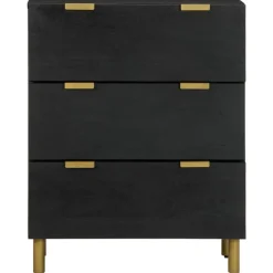 Senkkisarja 2-osainen Musta 60x33x75 cm suunniteltu puu (09992)