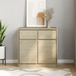 Senkki SAUDA tammenvärinen 80x43x75,5 cm täysi mänty (77600)