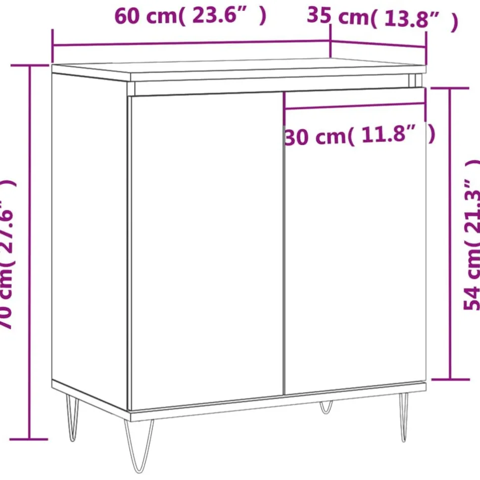 Senkki savutammi 60x35x70 cm tekninen puu (27161)