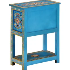 Senkki turkoosi 55x30x76 cm täysi mangopuu (55011)