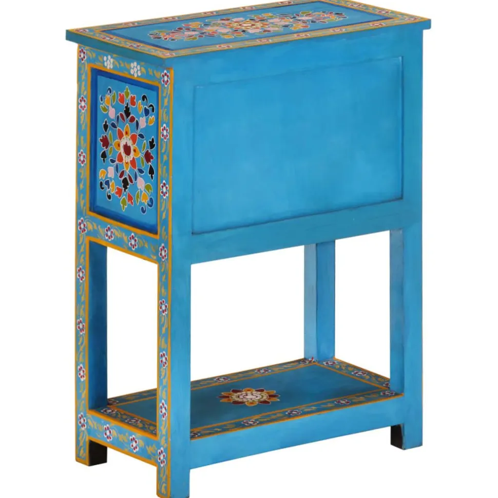 Senkki turkoosi 55x30x76 cm täysi mangopuu (55011)