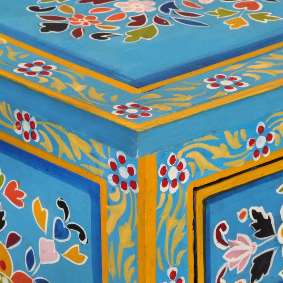 Senkki turkoosi 55x30x76 cm täysi mangopuu (55011)