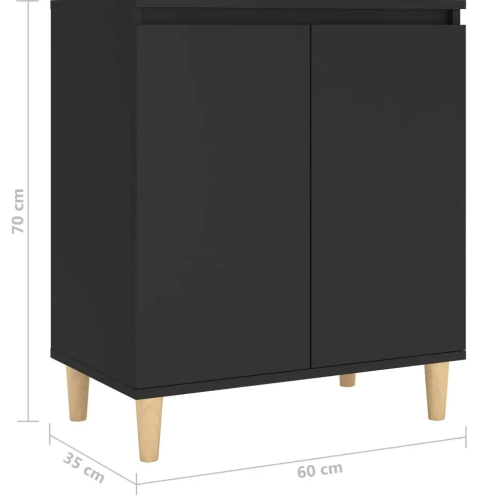 Senkki täyspuujaloilla 60x35x70cm lastulevy betoninharmaa