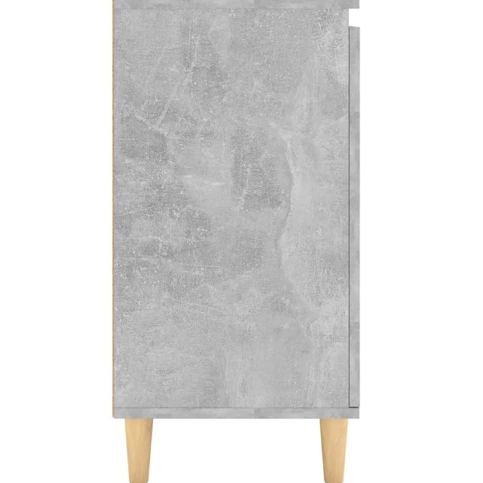 Senkki täyspuujaloilla 60x35x70cm lastulevy betoninharmaa