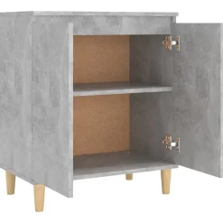 Senkki täyspuujaloilla 60x35x70cm lastulevy betoninharmaa