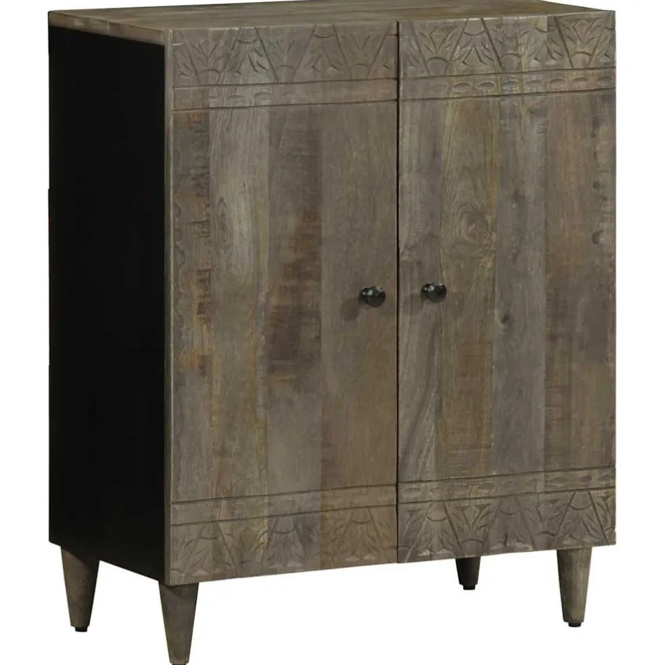 Senkki Vaaleanharmaa 60x33,5x75 cm Massiivipuu Mango (17794)