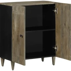 Senkki Vaaleanharmaa 60x33,5x75 cm Massiivipuu Mango (17794)