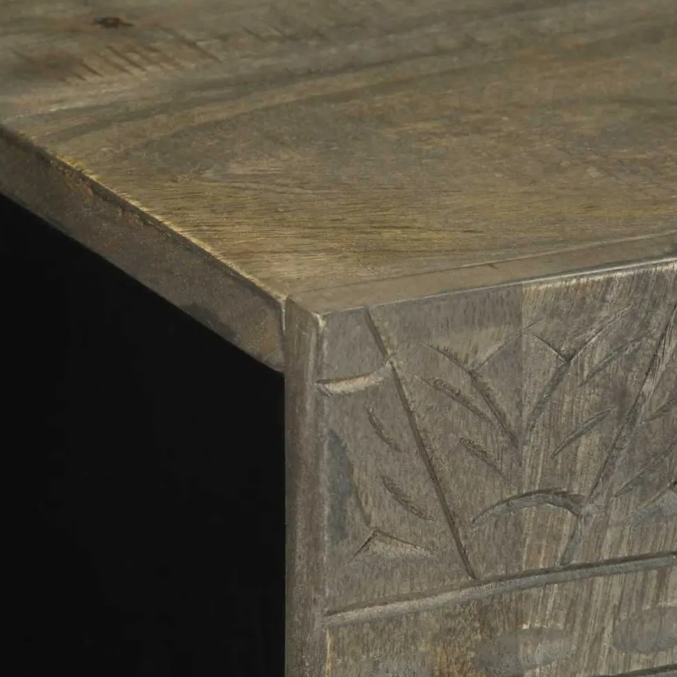 Senkki Vaaleanharmaa 60x33,5x75 cm Massiivipuu Mango (17794)