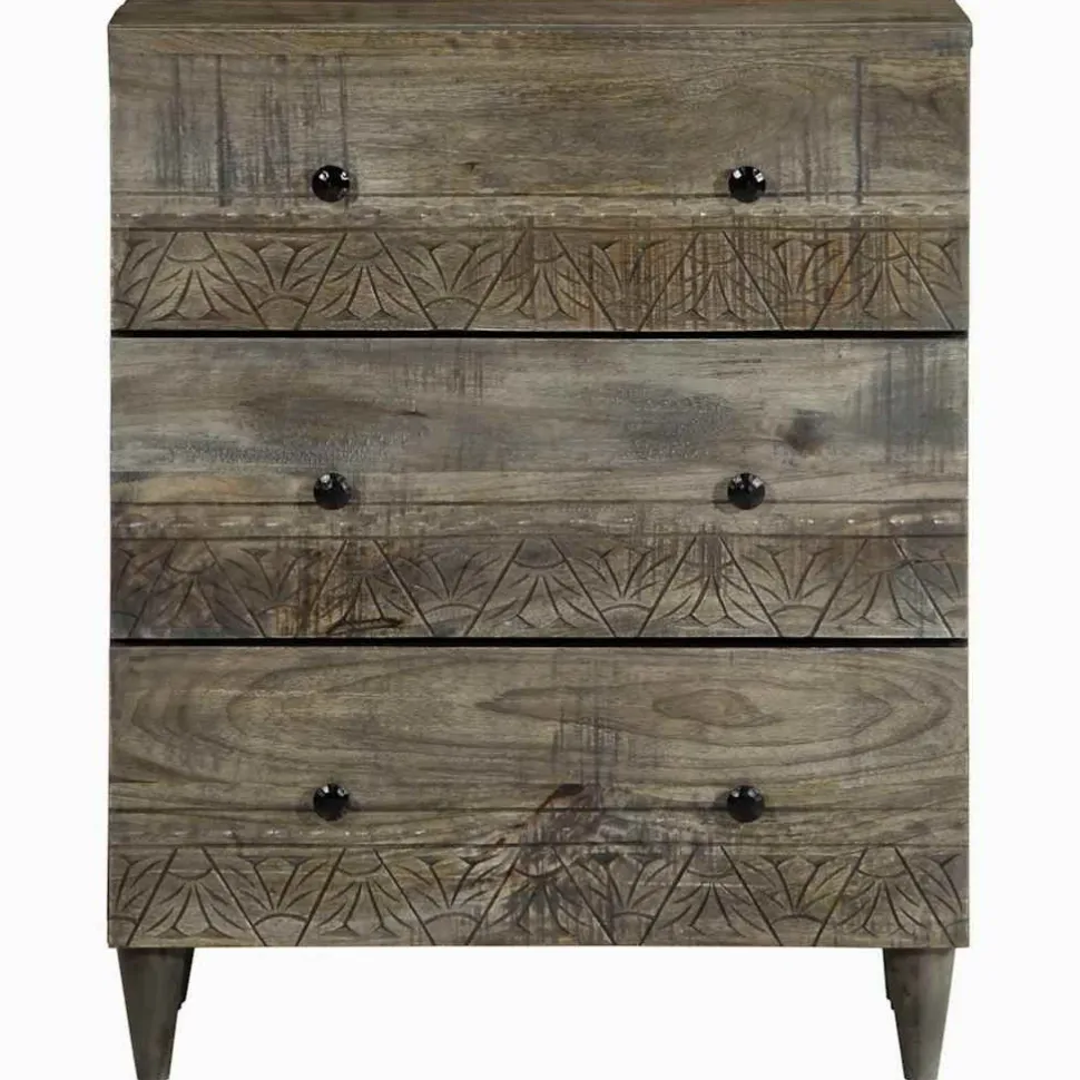 Senkki Vaaleanharmaa 60x33,5x75 cm Massiivipuu Mango (17795)