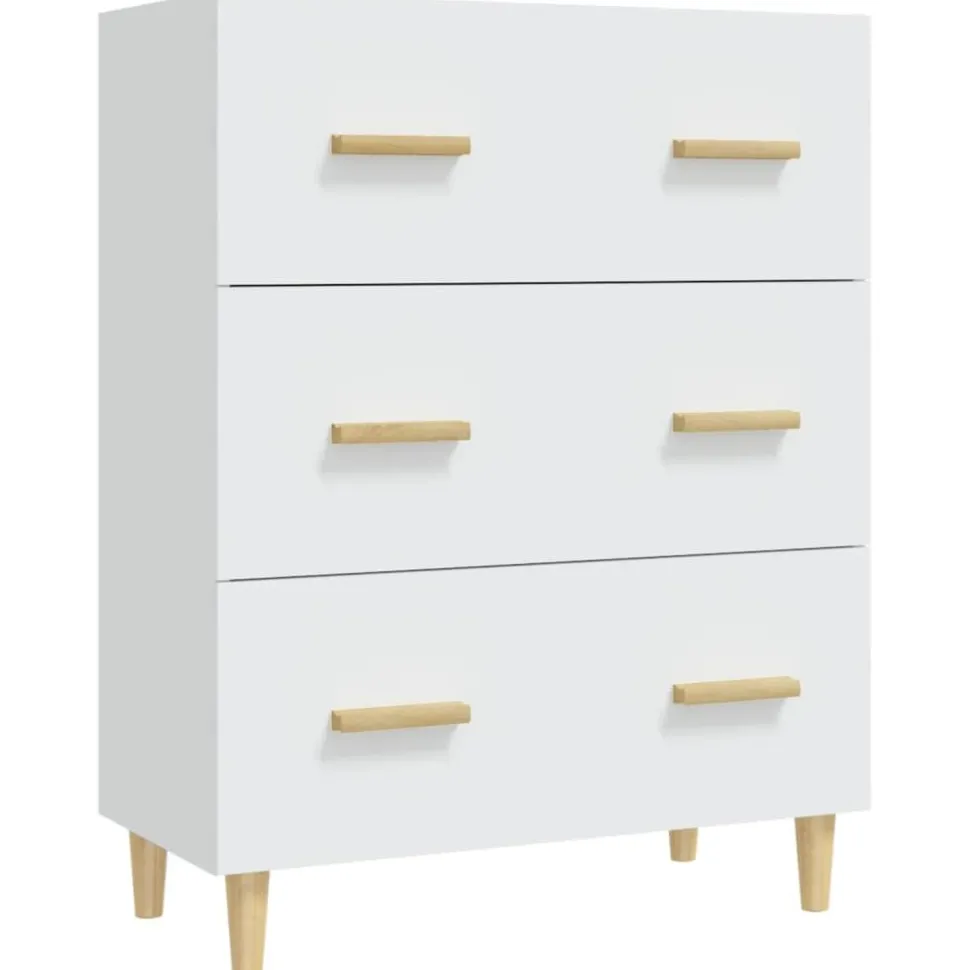 Senkki valkoinen 70x34x90 cm tekninen puu (12150)
