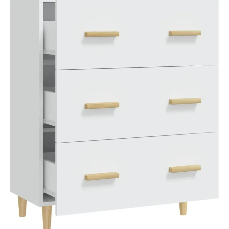 Senkki valkoinen 70x34x90 cm tekninen puu (12150)