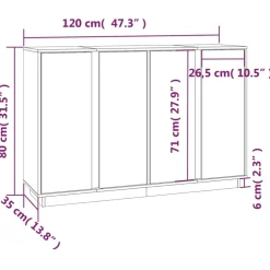Senkki 120x35x80cm, mänty, eri värejä