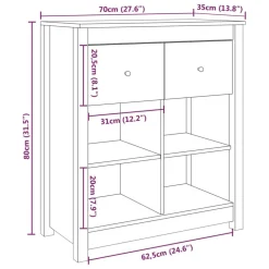 Senkki 2 70x35x80 cm mänty hunajanruskea