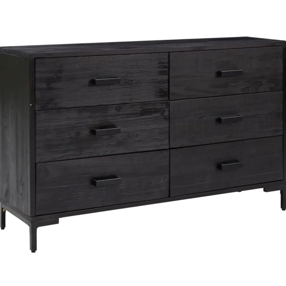 Senkki 110x35x70 cm mänty musta
