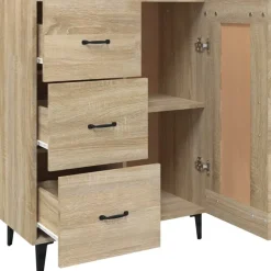 Senkki 5 69,5x34x90 cm tekninen puu musta