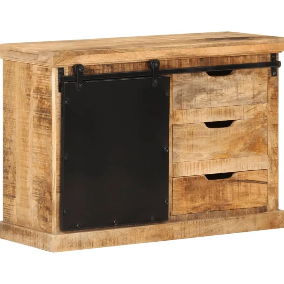 Senkki 80x30x55 cm täysi karkea mangopuu (55844)