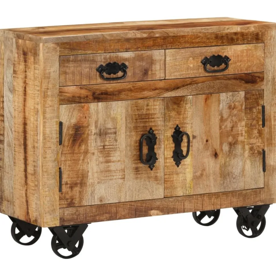 Senkki 80x30x65 cm täysi karkea mangopuu (51689)