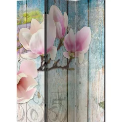 Sermi Artgeist Pink Flowers on Wood 135x172cm