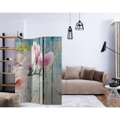 Sermi Artgeist Pink Flowers on Wood 135x172cm
