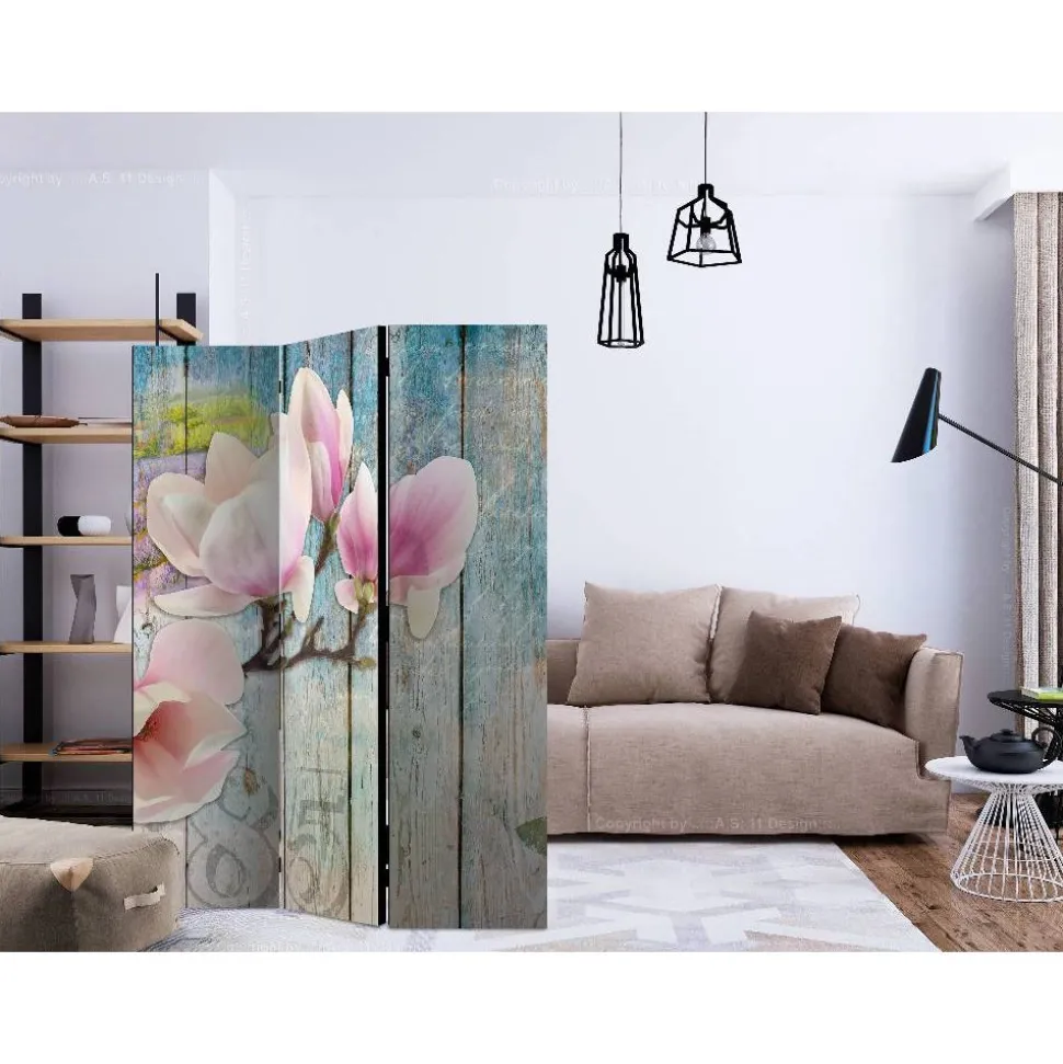 Sermi Artgeist Pink Flowers on Wood 135x172cm