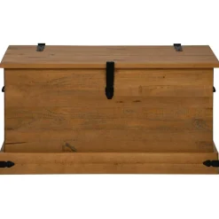 säilytysarkku HALDEN harmaa 91x48x47 cm massiivipuu mänty (18403)