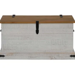 säilytysarkku HALDEN harmaa 91x48x47 cm massiivipuu mänty (18403)