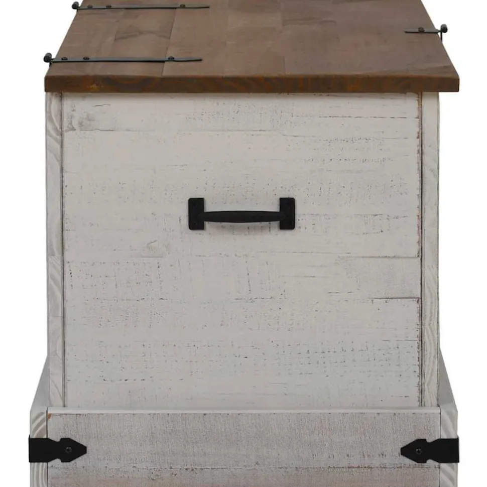 säilytysarkku HALDEN harmaa 91x48x47 cm massiivipuu mänty (18403)