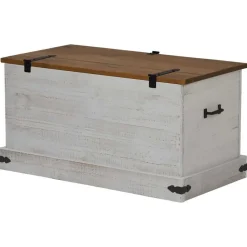 säilytysarkku HALDEN harmaa 91x48x47 cm massiivipuu mänty (18403)