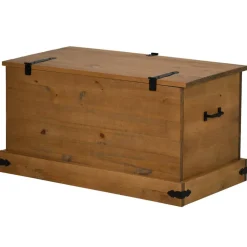 säilytysarkku HALDEN harmaa 91x48x47 cm massiivipuu mänty (18403)