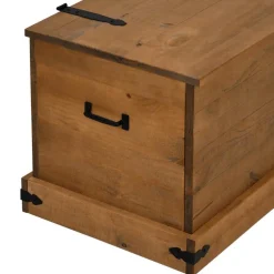 säilytysarkku HALDEN harmaa 91x48x47 cm massiivipuu mänty (18403)