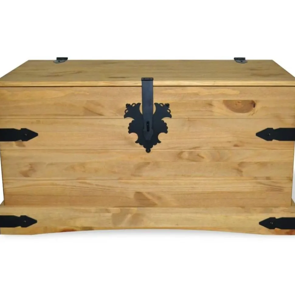 Säilytysarkku meksikon mänty corona-sarja 91x49,5x47 cm